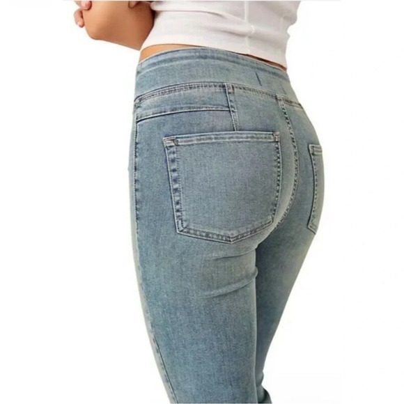 Free People We The Free In My Feelings Cropped Boot Cut Jeans Small NWT - Picture 4 of 11
